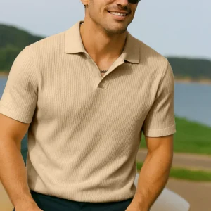 Knitted Polo Beige