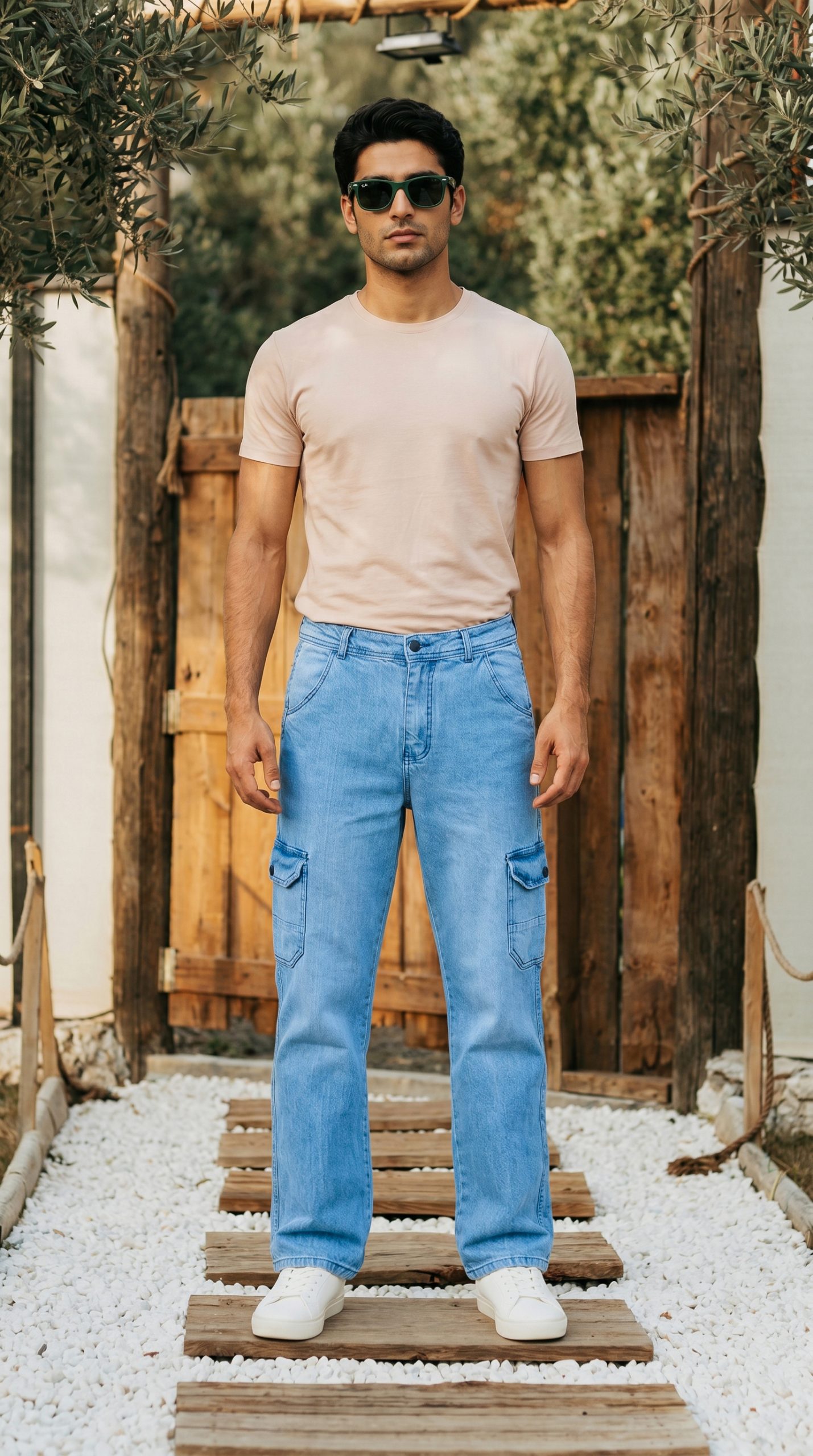 Denim Cargo - Ice Blue